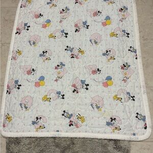 Disney Receiving Blanket 1984 Mickey Baby friends ABC’s Dundee 25” x 38” VINTAGE
